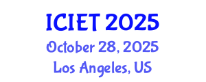 International Conference on Imaging Engineering and Technology (ICIET) October 28, 2025 - Los Angeles, United States