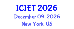 International Conference on Imaging Engineering and Technology (ICIET) December 09, 2026 - New York, United States International Conference on Imaging Engineering and Technology (ICIET) December 09, 2026 - New York, United States