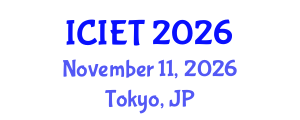 International Conference on Imaging Engineering and Technology (ICIET) November 11, 2026 - Tokyo, Japan