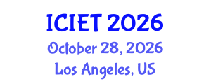 International Conference on Imaging Engineering and Technology (ICIET) October 28, 2026 - Los Angeles, United States