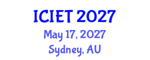 International Conference on Imaging Engineering and Technology (ICIET) May 17, 2027 - Sydney, Australia