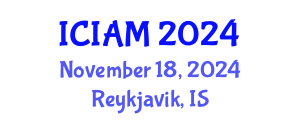 International Conference on Industrial and Applied Mathematics (ICIAM) November 18, 2024 - Reykjavik, Iceland