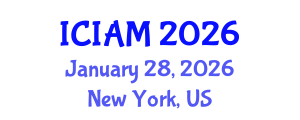 International Conference on Industrial and Applied Mathematics (ICIAM) January 28, 2026 - New York, United States