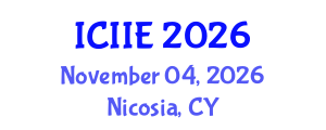 International Conference on Industrial and Information Engineering (ICIIE) November 04, 2026 - Nicosia, Cyprus International Conference on Industrial and Information Engineering (ICIIE) November 04, 2026 - Nicosia, Cyprus