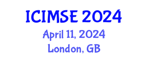 International Conference on Industrial and Manufacturing Systems Engineering (ICIMSE) April 11, 2024 - London, United Kingdom
