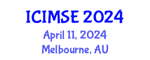International Conference on Industrial and Manufacturing Systems Engineering (ICIMSE) April 11, 2024 - Melbourne, Australia