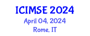 International Conference on Industrial and Manufacturing Systems Engineering (ICIMSE) April 04, 2024 - Rome, Italy
