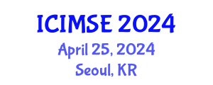 International Conference on Industrial and Manufacturing Systems Engineering (ICIMSE) April 25, 2024 - Seoul, Republic of Korea