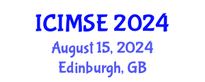 International Conference on Industrial and Manufacturing Systems Engineering (ICIMSE) August 15, 2024 - Edinburgh, United Kingdom