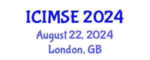 International Conference on Industrial and Manufacturing Systems Engineering (ICIMSE) August 22, 2024 - London, United Kingdom