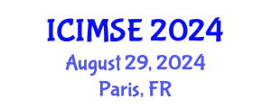 International Conference on Industrial and Manufacturing Systems Engineering (ICIMSE) August 29, 2024 - Paris, France