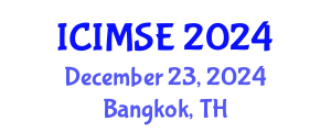 International Conference on Industrial and Manufacturing Systems Engineering (ICIMSE) December 23, 2024 - Bangkok, Thailand
