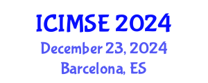 International Conference on Industrial and Manufacturing Systems Engineering (ICIMSE) December 23, 2024 - Barcelona, Spain