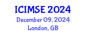 International Conference on Industrial and Manufacturing Systems Engineering (ICIMSE) December 09, 2024 - London, United Kingdom