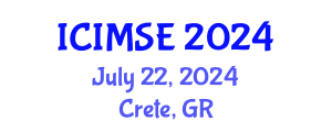 International Conference on Industrial and Manufacturing Systems Engineering (ICIMSE) July 22, 2024 - Crete, Greece