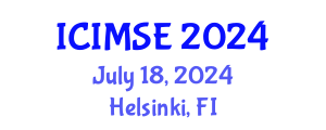 International Conference on Industrial and Manufacturing Systems Engineering (ICIMSE) July 18, 2024 - Helsinki, Finland