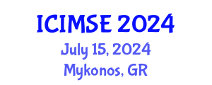 International Conference on Industrial and Manufacturing Systems Engineering (ICIMSE) July 15, 2024 - Mykonos, Greece