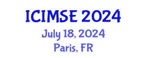 International Conference on Industrial and Manufacturing Systems Engineering (ICIMSE) July 18, 2024 - Paris, France
