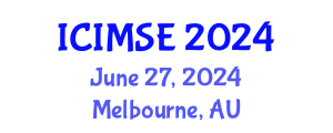 International Conference on Industrial and Manufacturing Systems Engineering (ICIMSE) June 27, 2024 - Melbourne, Australia