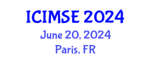 International Conference on Industrial and Manufacturing Systems Engineering (ICIMSE) June 20, 2024 - Paris, France