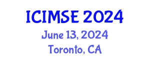 International Conference on Industrial and Manufacturing Systems Engineering (ICIMSE) June 13, 2024 - Toronto, Canada