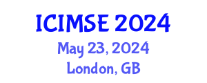 International Conference on Industrial and Manufacturing Systems Engineering (ICIMSE) May 23, 2024 - London, United Kingdom
