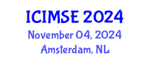 International Conference on Industrial and Manufacturing Systems Engineering (ICIMSE) November 04, 2024 - Amsterdam, Netherlands