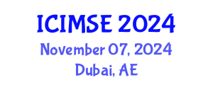 International Conference on Industrial and Manufacturing Systems Engineering (ICIMSE) November 07, 2024 - Dubai, United Arab Emirates