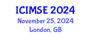 International Conference on Industrial and Manufacturing Systems Engineering (ICIMSE) November 25, 2024 - London, United Kingdom