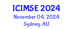 International Conference on Industrial and Manufacturing Systems Engineering (ICIMSE) November 04, 2024 - Sydney, Australia