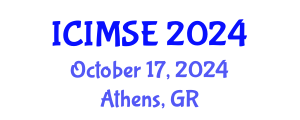 International Conference on Industrial and Manufacturing Systems Engineering (ICIMSE) October 17, 2024 - Athens, Greece