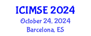 International Conference on Industrial and Manufacturing Systems Engineering (ICIMSE) October 24, 2024 - Barcelona, Spain