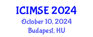 International Conference on Industrial and Manufacturing Systems Engineering (ICIMSE) October 10, 2024 - Budapest, Hungary