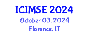 International Conference on Industrial and Manufacturing Systems Engineering (ICIMSE) October 03, 2024 - Florence, Italy