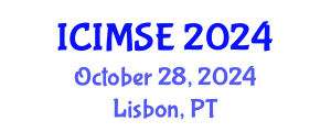 International Conference on Industrial and Manufacturing Systems Engineering (ICIMSE) October 28, 2024 - Lisbon, Portugal