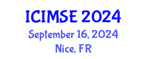 International Conference on Industrial and Manufacturing Systems Engineering (ICIMSE) September 16, 2024 - Nice, France