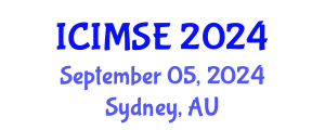International Conference on Industrial and Manufacturing Systems Engineering (ICIMSE) September 05, 2024 - Sydney, Australia