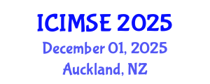 International Conference on Industrial and Manufacturing Systems Engineering (ICIMSE) December 01, 2025 - Auckland, New Zealand