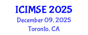 International Conference on Industrial and Manufacturing Systems Engineering (ICIMSE) December 09, 2025 - Toronto, Canada