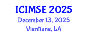International Conference on Industrial and Manufacturing Systems Engineering (ICIMSE) December 13, 2025 - Vientiane, Laos