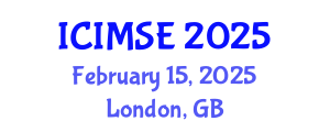 International Conference on Industrial and Manufacturing Systems Engineering (ICIMSE) February 15, 2025 - London, United Kingdom