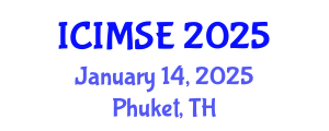 International Conference on Industrial and Manufacturing Systems Engineering (ICIMSE) January 14, 2025 - Phuket, Thailand