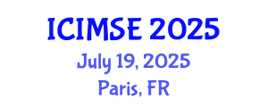 International Conference on Industrial and Manufacturing Systems Engineering (ICIMSE) July 19, 2025 - Paris, France