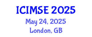 International Conference on Industrial and Manufacturing Systems Engineering (ICIMSE) May 24, 2025 - London, United Kingdom