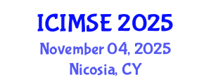 International Conference on Industrial and Manufacturing Systems Engineering (ICIMSE) November 04, 2025 - Nicosia, Cyprus