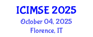 International Conference on Industrial and Manufacturing Systems Engineering (ICIMSE) October 04, 2025 - Florence, Italy