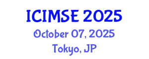 International Conference on Industrial and Manufacturing Systems Engineering (ICIMSE) October 07, 2025 - Tokyo, Japan