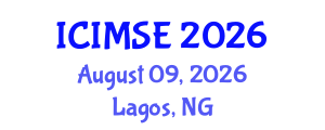 International Conference on Industrial and Manufacturing Systems Engineering (ICIMSE) August 09, 2026 - Lagos, Nigeria