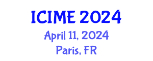 International Conference on Industrial and Mechanical Engineering (ICIME) April 11, 2024 - Paris, France