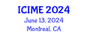 International Conference on Industrial and Mechanical Engineering (ICIME) June 13, 2024 - Montreal, Canada